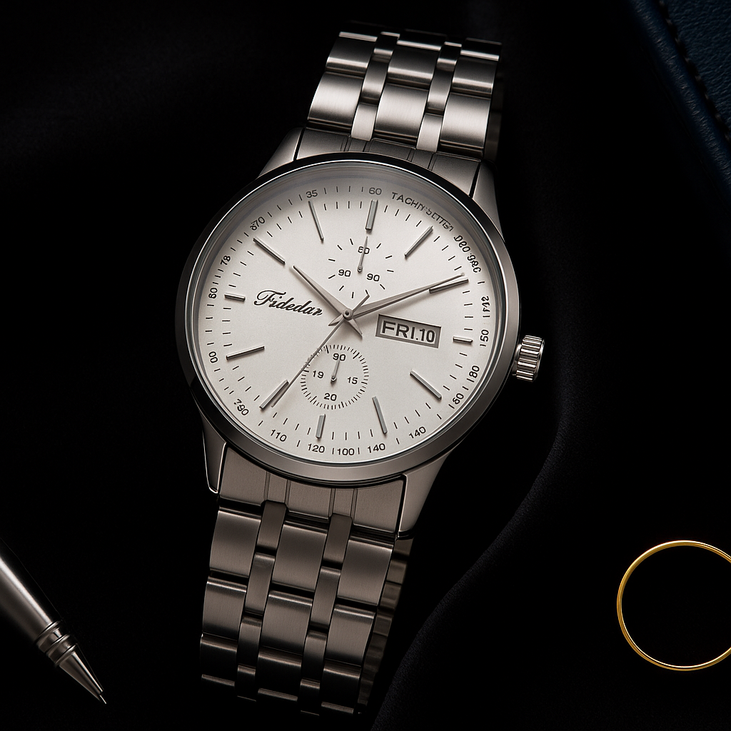 Ayyanx Elegant Silver Watch β Formal & Luxury Style