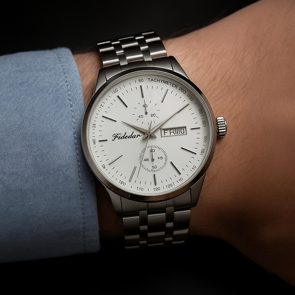 Ayyanx Elegant Silver Watch β Formal & Luxury Style
