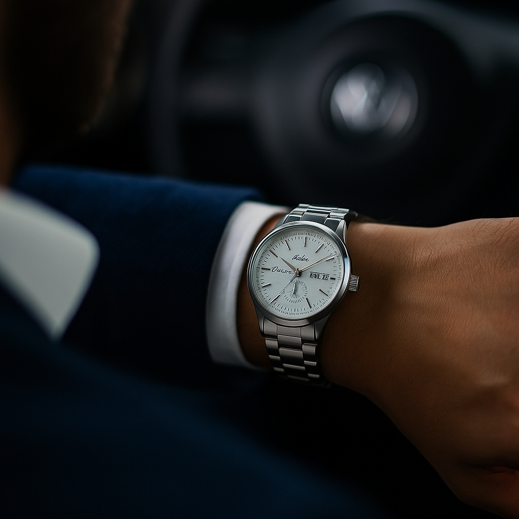 Ayyanx Elegant Silver Watch – Formal & Luxury Style